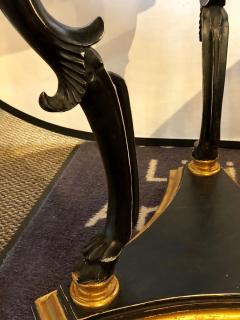 Ebony and Gilt Marble Top Octagonal Shaped Centre or End Table or Pedestal - 2998457
