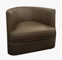 Ecart Design Club Chair W in Chocolate Leather - 4280877