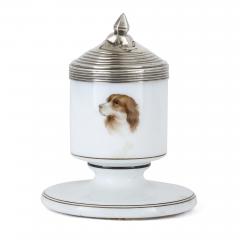 Eclectic collection of five Continental dog form inkwells - 3684884