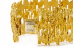 Ed Wiener Organic Modernism 14K Solid Yellow Gold Bracelet - 4504912