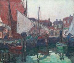 Edgar Alwin Payne Italian Cargo Boats at Rest - 4280764