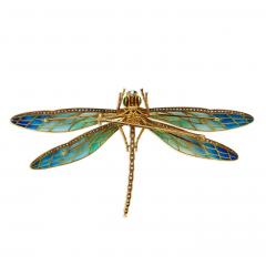 Edgar Bens Edgar Bens for Boucheron Plique jour Enamel Dragonfly Brooch - 4685026