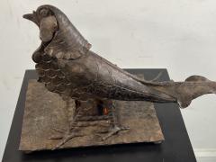 Edgar Brandt ART DECO WROUGHT IRON PHEASANT INKWELL WITH PEN HOLDER - 3376400
