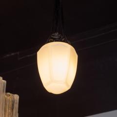 Edgar Brandt Art Deco Six Sided Handwrought Iron Pendant in the Manner of Edgar Brandt - 1461599