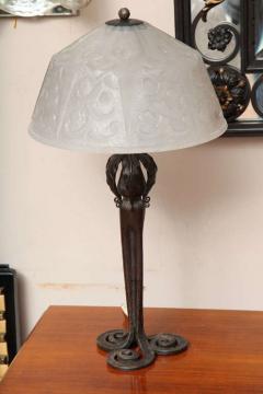 Edgar Brandt Art Deco Table Lamp by Edgar Brandt Daum - 1422772