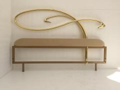 Edgar Brandt Art Nouveau Style Brass King Size Bed - 449974