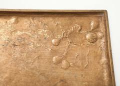 Edgar Brandt Edgar Brandt Art Nouveau Bronze Ormolu Tray Relief Decoration France signed - 4509700