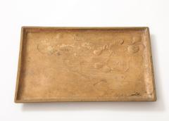 Edgar Brandt Edgar Brandt Art Nouveau Bronze Ormolu Tray Relief Decoration France signed - 4509706