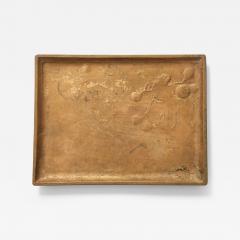 Edgar Brandt Edgar Brandt Art Nouveau Bronze Ormolu Tray Relief Decoration France signed - 4509742