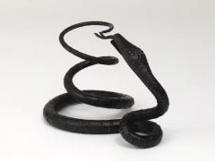 Edgar Brandt Edgar Brandt Style Hand Forged Iron Snake or Serpent Sculpture Austria 1920s - 4062599