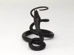 Edgar Brandt Edgar Brandt Style Hand Forged Iron Snake or Serpent Sculpture Austria 1920s - 4062604