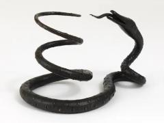 Edgar Brandt Edgar Brandt Style Hand Forged Iron Snake or Serpent Sculpture Austria 1920s - 4062677