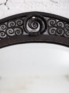Edgar Brandt French Art Deco Hammered Iron Mirror - 4565601