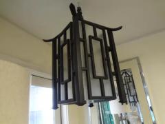 Edgar Brandt French Wrought Iron Chinese Chippendale Style Pagoda Lantern - 3938435