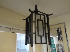 Edgar Brandt French Wrought Iron Chinese Chippendale Style Pagoda Lantern - 3938438