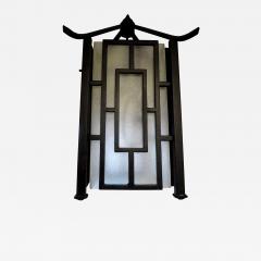 Edgar Brandt French Wrought Iron Chinese Chippendale Style Pagoda Lantern - 3940081