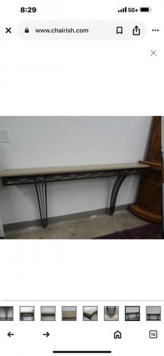 Edgar Brandt French Wrought Iron Console Table - 4193530