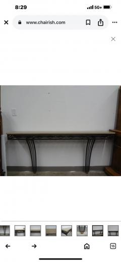 Edgar Brandt French Wrought Iron Console Table - 4193532