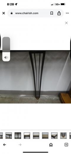 Edgar Brandt French Wrought Iron Console Table - 4193542
