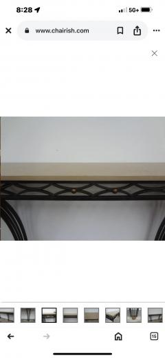 Edgar Brandt French Wrought Iron Console Table - 4193543
