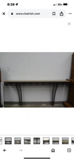 Edgar Brandt French Wrought Iron Console Table - 4193545