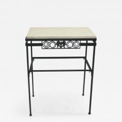 Edgar Brandt French Wrought Iron and Stone Console or Nightstand Edgar Brandt - 1750320