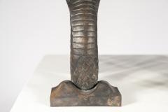 Edgar Brandt Pair of Cobra Andirons in bronze By Edgar Brandt  - 867326