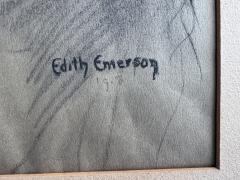 Edith Emerson Charcoal Portrait of a Lady in Profile Partner of Violet Oakley Gay Interest - 4238056