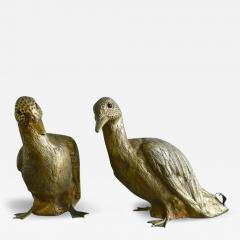 Edizioni Molto Pair Of Brass Ducks Molto Editions 1970s - 4055871