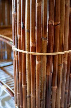 Edizioni Molto Wicker and Bamboo Bar Cabinet Molto Editions - 4712199