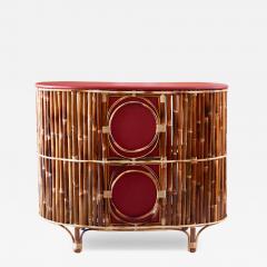 Edizioni Molto Wicker and Bamboo Bar Cabinet Molto Editions - 4717514