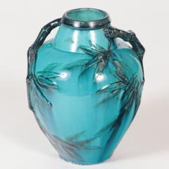Edmond Lachenal A French Blue Art Deco Ceramic Vase by Edmond Lachenal circa 1900 - 2709133