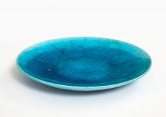 Edmond Lachenal Edmond Lechenal Turquoisse Blue Dish Bowl France 1930 s - 4509769
