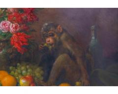Edmond Louis Maire French 1862 1914 A Monkey Still Life Painting 1904 - 3470543