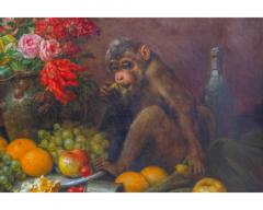 Edmond Louis Maire French 1862 1914 A Monkey Still Life Painting 1904 - 3470546
