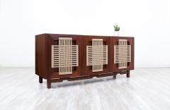 Edmond Spence Edmond J Spence Credenza with Rush Chord Doors for Industria Muebleria - 3058781