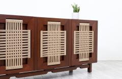 Edmond Spence Edmond J Spence Credenza with Rush Chord Doors for Industria Muebleria - 3058782