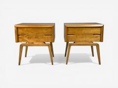 Edmond Spence Edmond J Spence Nightstands Burled Maple Bentwood Sweden 1960s - 4563579