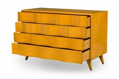 Edmond Spence Edmond J Spence Swedish Mid Century Burled Birch 4 Drawer Wavefront Chest - 4272844
