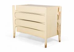 Edmond Spence Edmond Spence American Mid Century Exoskeleton Beige Painted Four Drawer Chest - 2792857