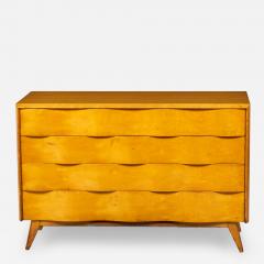 Edmond Spence Edmond Spence Swedish Mid Century Wave Front Birchwood Veneer Chest of Drawers - 2794944