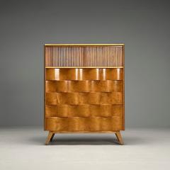 Edmond Spence Edmund J Spence Swedish Mid Century Modern Wave Highboy Maple Sweden 1950s - 3719516