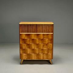 Edmond Spence Edmund J Spence Swedish Mid Century Modern Wave Highboy Maple Sweden 1950s - 3719518