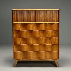 Edmond Spence Edmund J Spence Swedish Mid Century Modern Wave Highboy Maple Sweden 1950s - 3719519