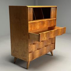 Edmond Spence Edmund J Spence Swedish Mid Century Modern Wave Highboy Maple Sweden 1950s - 3719520