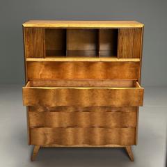 Edmond Spence Edmund J Spence Swedish Mid Century Modern Wave Highboy Maple Sweden 1950s - 3719521