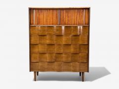 Edmond Spence Edmund J Spence Swedish Modern Maple Wave Highboy Sweden 1950s - 4427072