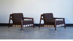 Edmond Spence Walnut Lounge Chairs by Edmond J Spence C 1950s - 3994707