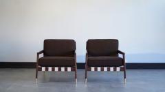 Edmond Spence Walnut Lounge Chairs by Edmond J Spence C 1950s - 3994709