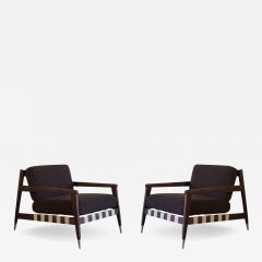 Edmond Spence Walnut Lounge Chairs by Edmond J Spence C 1950s - 3995420